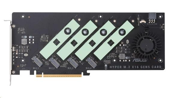 ASUS Hyper M.2 x16 Gen5 Card (PCIe 5.0/4.0) - rozširujúca karta pre 4x M.2 SSD 