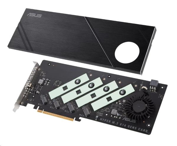 ASUS Hyper M.2 x16 Gen5 Card (PCIe 5.0/4.0) - rozširujúca karta pre 4x M.2 SSD 