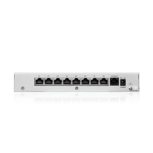 Zyxel USG FLEX 100H Series, 8 Gigabit user-definable ports, 1*USB with 1 YR Entry Defense Pack 