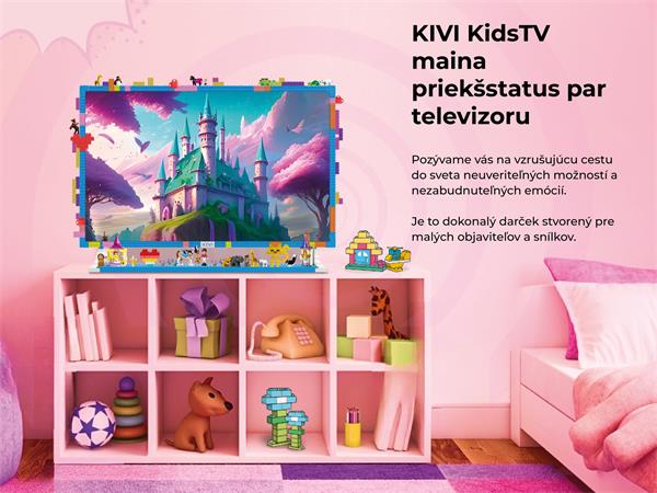 KIVI TV pre deti, 32" (81cm), FHD, Android TV 11, 1920x1080, ochranné sklo, nočné svetlo 