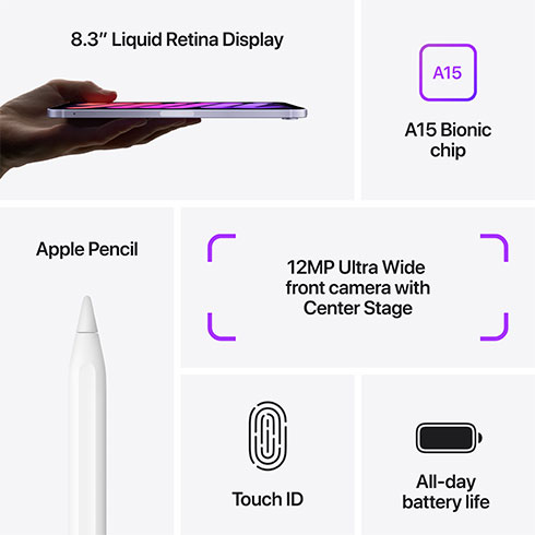 iPad mini Wi-Fi + Cellular 64GB Kozmický sivý (2021) 