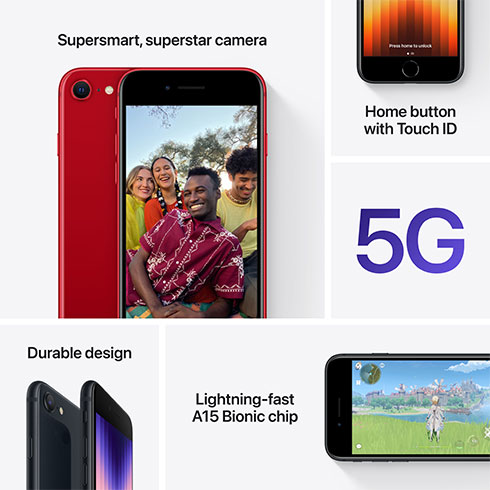 iPhone SE 128 GB hviezdne biely (2022) 