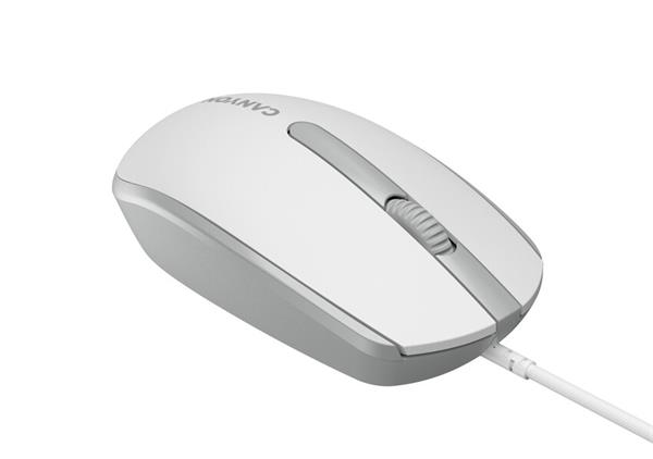 Canyon M-10, prémiová optická myš, USB, 1.000 dpi, 3 tlač, šedo-biela 