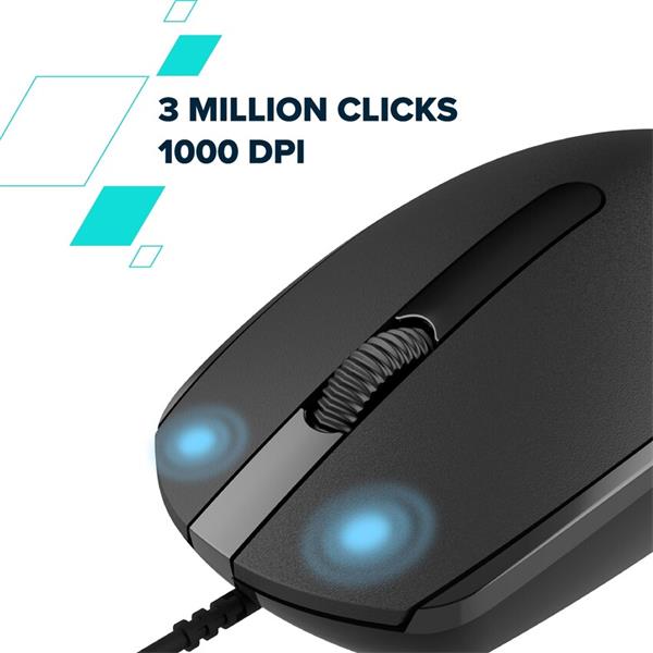Canyon M-10, prémiová optická myš, USB, 1.000 dpi, 3 tlač, šedo-biela 