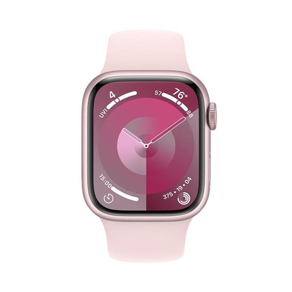 Apple Watch Series 9 GPS + Cellular 41mm Pink Aluminium Case with Light Pink Sport Band - S/M 