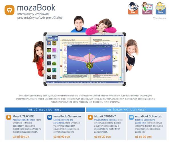 mozaBook CLASSROOM interaktívny vzdelávací prezentacný softvér pre ucitelov 