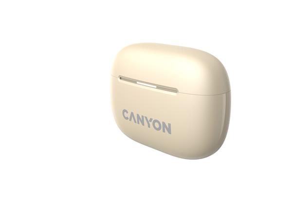 Canyon TWS-10, On Go, 10 ANC, True Wireless Bluetooth slúchadlá do uší, nabíjacia stanica v kazete, béžové 