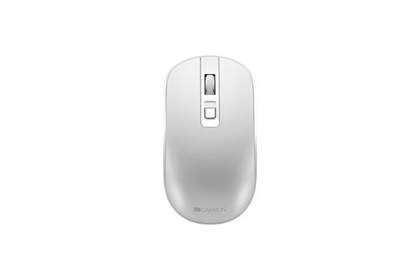 Canyon MW-18, Wireless optická myš USB, 800/1200/1600 dpi, 4 tiché tlač, perleťovo - biela 