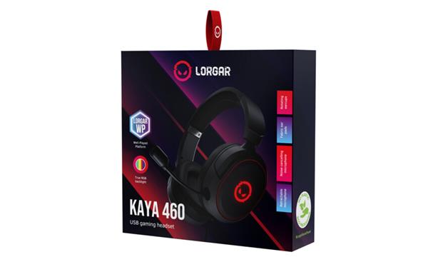 Lorgar Kaya 460, herný headset pre najvýkonnejších hráčov, USB-A, LED indikácia hovoru, čierny 