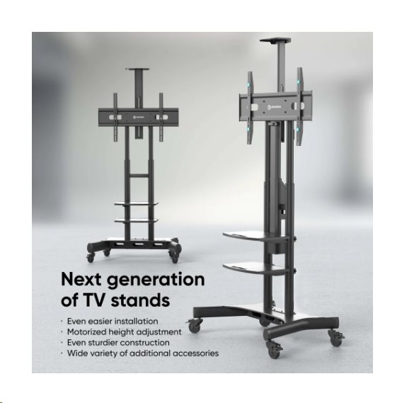 ONKRON Mobilný motorizovaný TV stojan s diaľkovým ovládaním,  50'- 86' do 90 kg, TS1881 eLift VESA: 200x200 - 800x500  