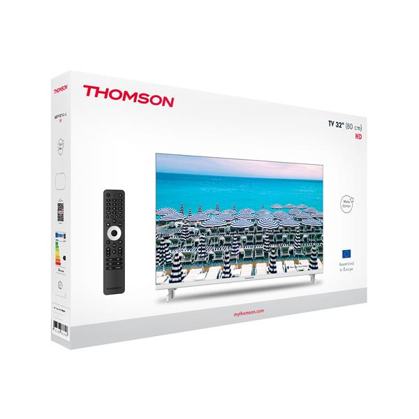 THOMSON White Easy TV 32HD2S13W,  HD, DVB-T2/C/S2, VESA 100x100, Hotel Mód, Biely 