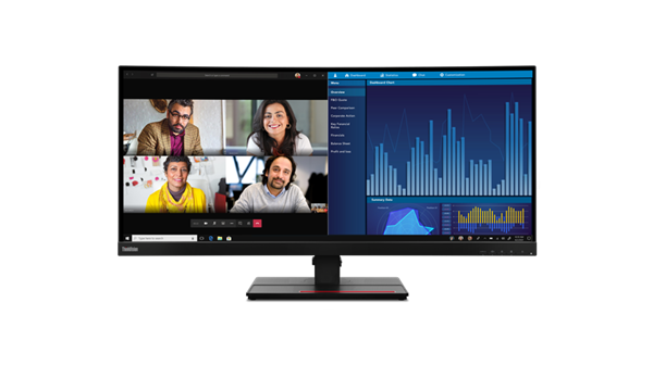 Lenovo P34w-20 34.14" 3440x1440 2K 1000:1 300nits 4ms HDMI+DP+USB+USB-C lift repro webcam 3y VESA  