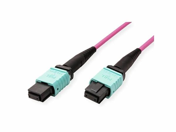 Value Fiber kábel MPO-MPO, 5m Duplex OM4(50/125µm), LSOH, 4.5mm, Trunk, fialový 