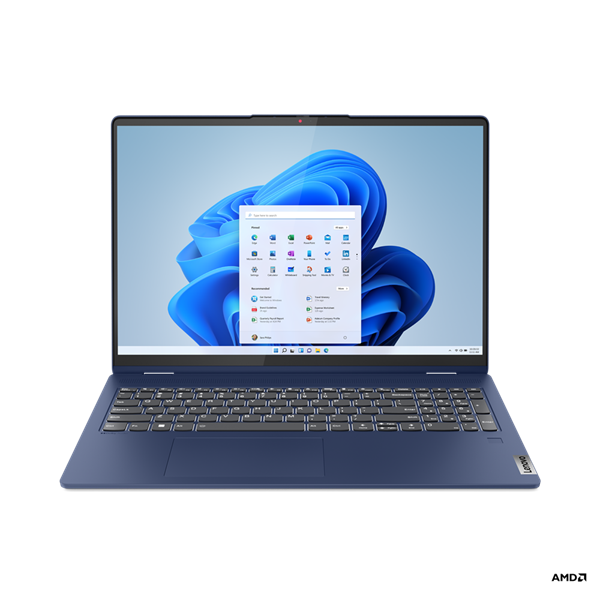 Lenovo IP Flex 5 16ABR8, Ryzen 5 7530U, 16.0˝ 1920x1200 WUXGA/Touch, UMA, 16GB, SSD 512GB, W11H, modrý, 2y CI 