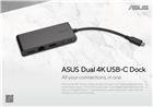ASUS dock DC201- Dual 4K USB-C Dock - dobija notebook max.100W 