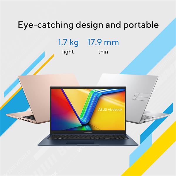 ASUS Vivobook 15 X1504VA-NJ906W, i5-1335U, 15.6˝ 1920x1080 FHD, UMA, 16GB, SSD 512GB, W11H modry 