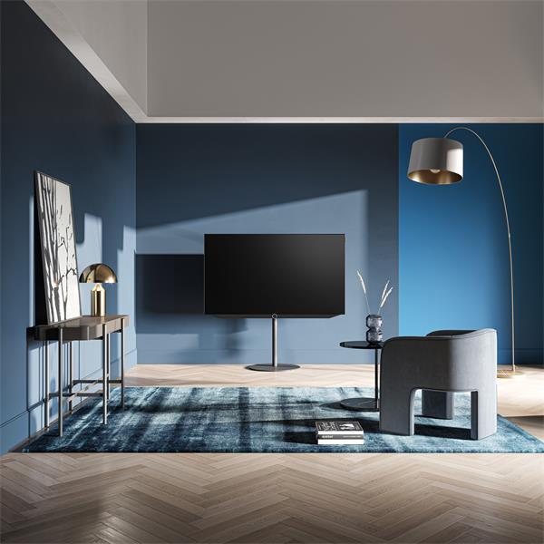 Loewe floor stand universal, univerzálny podlahový stojan pre TV s uhlopriečkou 43" - 65", farebné prevedenie: basalt gr 