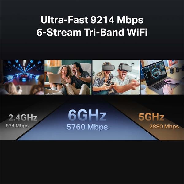 TP-Link Archer BE550 OneMesh/ EasyMesh WiFi7 router(BE9300, 2, 4GHz/ 5GHz/ 6GHz, 1x2, 5GbEWAN, 4x2, 5GbELAN, 1xUSB3.0) 