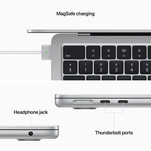 MacBook Air 13" Apple M3 8C CPU 8C GPU 8GB 256GB Strieborný SK 