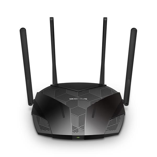AX3000 Dual-Band Wi-Fi 6 Router SPEED: 574 Mbps at 2.4 GHz + 2402 Mbps at 5 GHz  SPEC:  4× Fixed External Antennas, 3× G 