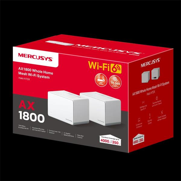 TP-LINK "AX1800 Whole Home Mesh Wi-Fi 6 SystemSPEED: 574 Mbps at 2.4 GHz + 1201 Mbps at 5 GHzSPEC: Internal Antennas,  