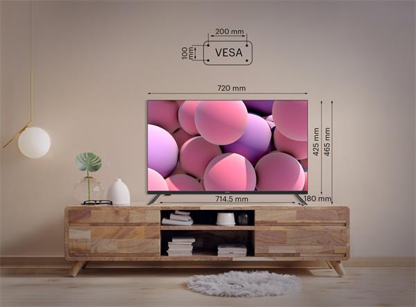 KIVI TV KitchenTV, 32" (81cm), HD LED TV, AndroidTV 11, White, 1920x1080, 60 Hz,2x8W, 33 kWh/1000h ,HDMI ports 2 