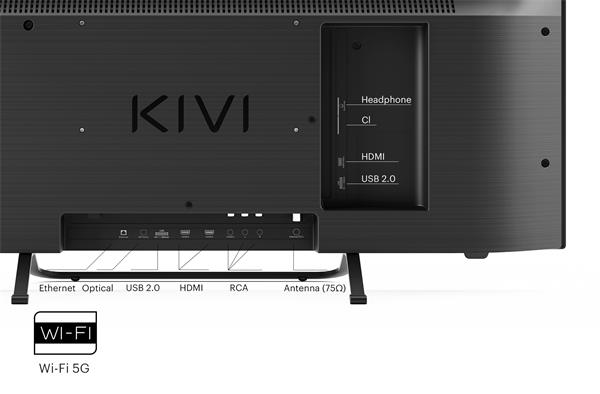KIVI TV 32F760QB, 32" (81cm), HD LED TV, AndroidTV 11, Black, 1920x1080, 60 Hz,2x8W, 33 kWh/1000h ,HDMI ports 2 