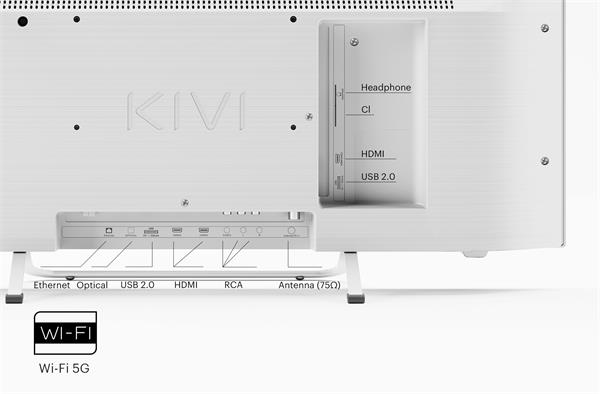 KIVI TV 32F760QW, 32" (81cm), HD LED TV, AndroidTV 11, White, 1920x1080, 60 Hz,2x8W, 33 kWh/1000h ,HDMI ports 2 