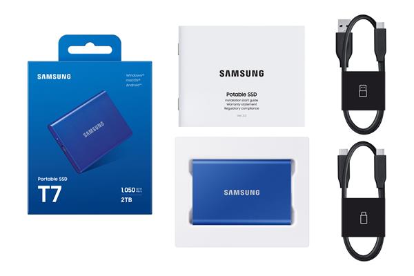 Samsung externý SSD T7 Serie 2TB 2,5", modrý 