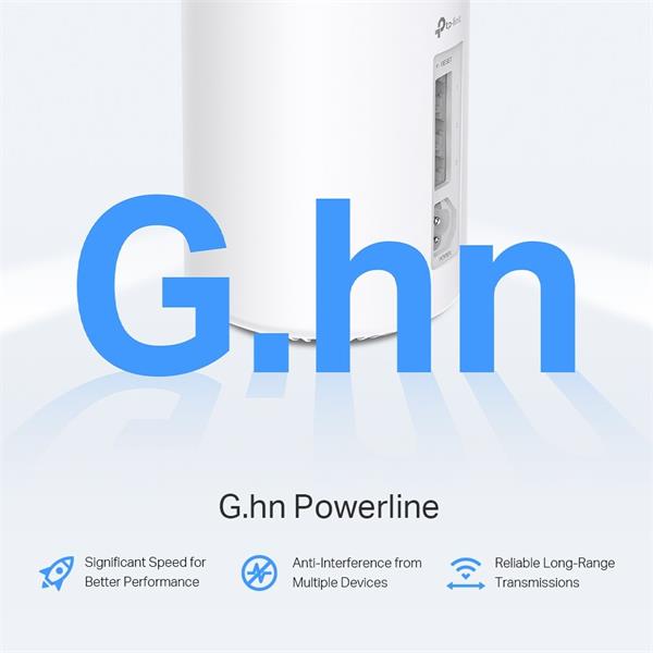 TP-LINK "AX3000 + G1500 Whole Home Powerline Mesh Wi-Fi 6 SystemSPEED: 574 Mbps at 2.4 GHz + 2402 Mbps at 5 GHz + 1428  