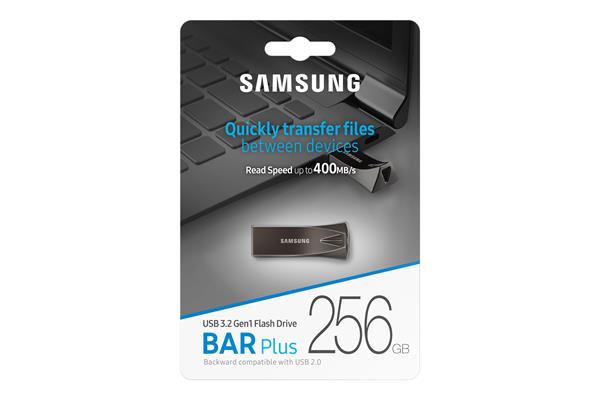 256 GB . USB 3.1 Flash Drive Samsung BAR Plus Titan Gray 