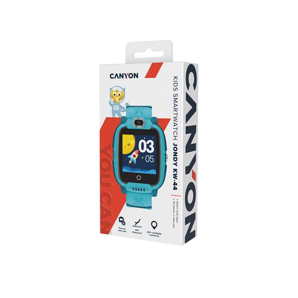 Canyon KW-44, Jondy, smart hodinky pre deti, farebný displej 1.44´´, 4G  GSM volania, GPS tracking, fotoaparát, hry, zel 