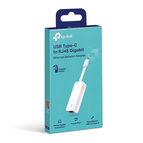 TP-LINK "USB 3.0 Type-C to Gigabit Ethernet Network AdapterSPEC: 1 USB 3.0 Type-C Connector, 1 Gigabit Ethernet Port, F 