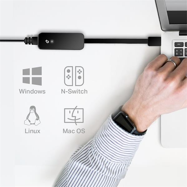 USB 3.0 to Gigabit Ethernet Network Adapter SPEC: 1 USB 3.0 Connector, 1 Gigabit Ethernet Port, Foldable and Portable De 