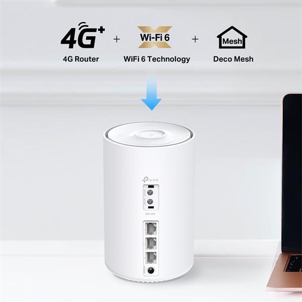 TP-LINK "4G+ AX3000 Whole Home Mesh Wi-Fi 6 Router, Build-In 300Mbps 4G+ LTE Advanced ModemSPEED: 574 Mbps at 2.4 GHz + 