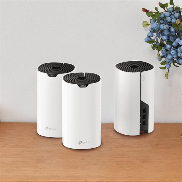 AC1900 Whole Home Mesh Wi-Fi System SPEED: 600 Mbps at 2.4 GHz +1300 Mbps at 5 GHz SEPC: 3× Internal Antennas, 3× Gigabi 