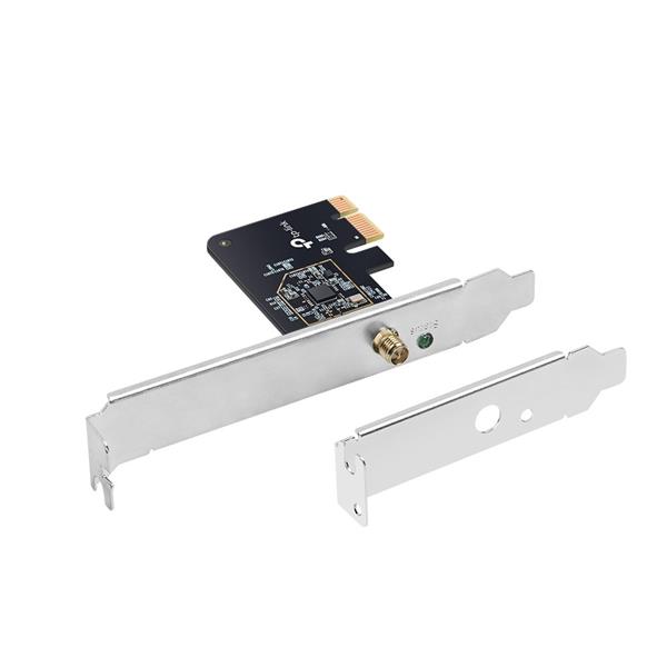 TP-LINK "AC600 Dual Band Wi-Fi PCI Express AdapterSPEED: 433 Mbps at 5 GHz + 200 Mbps at 2.4 GHzSPEC: 1× High Gain Ext 