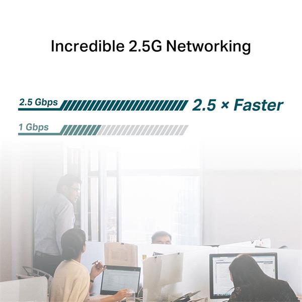 TP-LINK "2.5 Gigabit PCI Express Network AdapterSPEC: PCIe 2.1 ×1FATURE: Support 2.5/1 Gbps and 100 Mbps Network Stand 