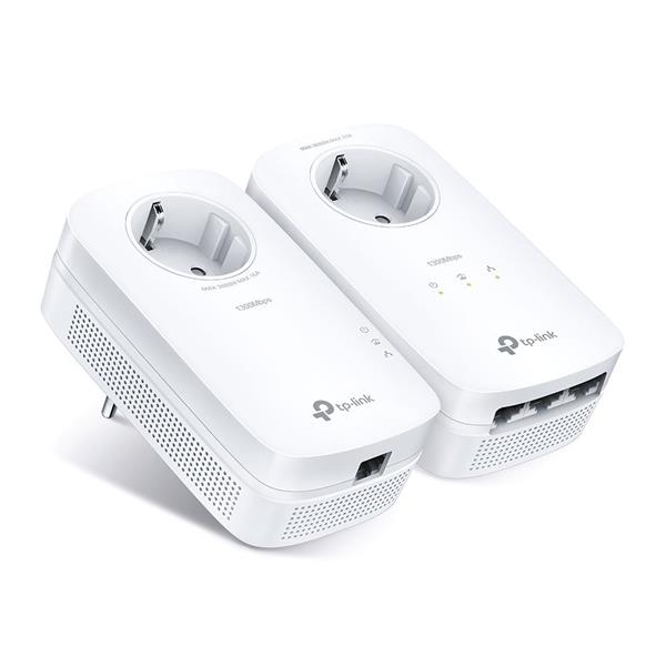 TP-LINK "AV1300 Gigabit Passthrough Powerline Starter Kit KIT: 1× TL-PA8030P + 1× TL-PA8010PTL-PA8030P:SPEED: 1300 Mb 