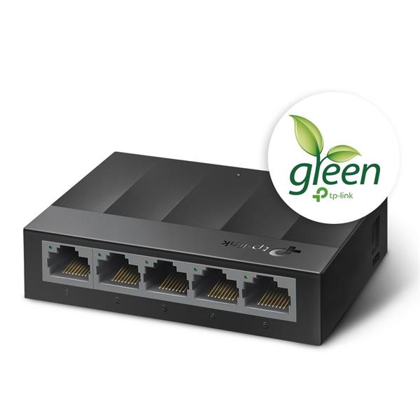 LiteWave 5-Port Gigabit Desktop Switch PORT: 5× Gigabit RJ45 Ports SPEC: Desktop Plastic Case FEATURE: Plug and Play 