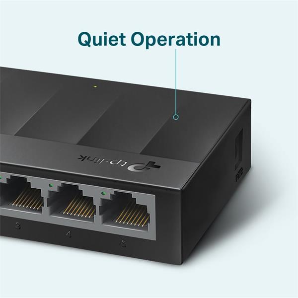 LiteWave 5-Port Gigabit Desktop Switch PORT: 5× Gigabit RJ45 Ports SPEC: Desktop Plastic Case FEATURE: Plug and Play 