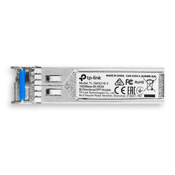 TP-LINK "Gigabit Single-Mode WDM Bi-Directional SFP ModuleSPEC: LC Connector, TX:1310nm/RX:1550nm, Single-mode, 2km" 