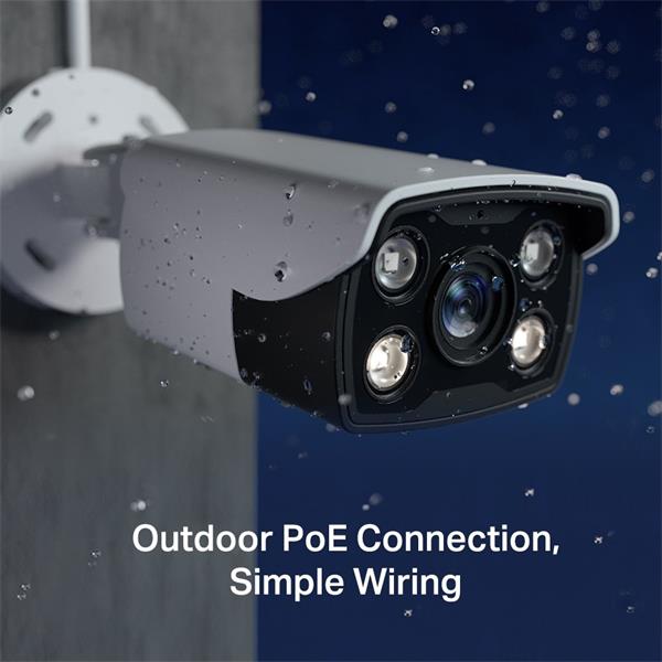 3MP Outdoor Full-Color Bullet Network Camera SPEC: H.265+/H.265/H.264+/H.264, 1/2.8" Progressive Scan CMOS, Color/0.005  