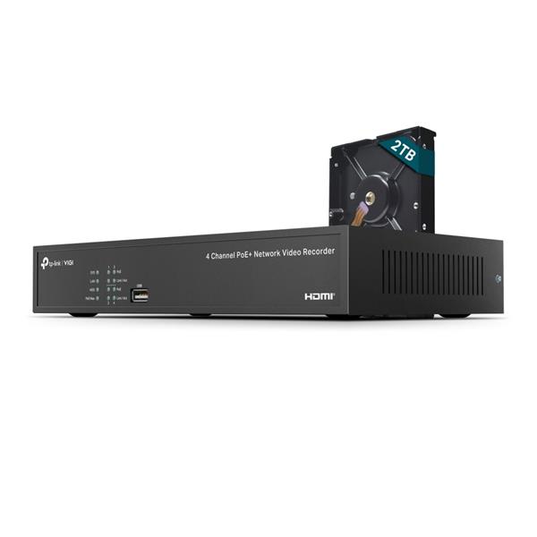 VIGI NVR1004H-4P-2TB 4 Channel PoE NVR 2TB HDD 
