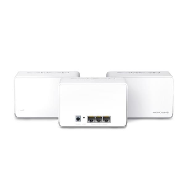 AX1800 Whole Home Mesh Wi-Fi 6 System SPEED: 574 Mbps at 2.4 GHz + 1201 Mbps at 5 GHz SPEC: Internal Antennas, 3× Gigabi 