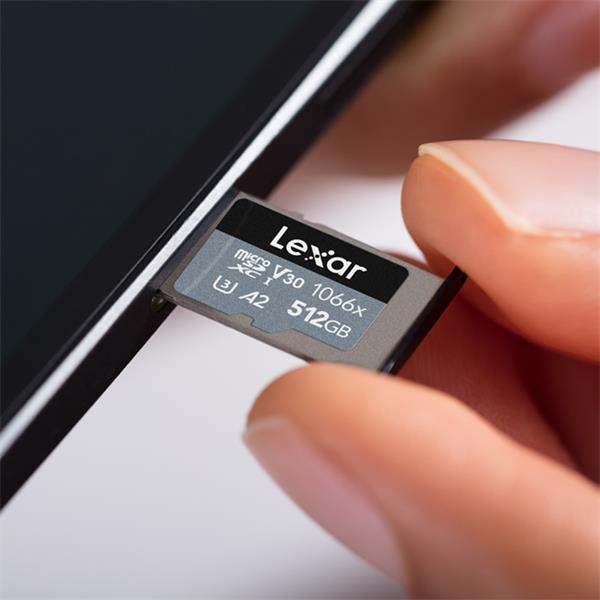 256GB Lexar® High-Performance 1066x microSDXC™ UHS-I, up to 160MB/s read 120MB/s write C10 A2 V30 U3 