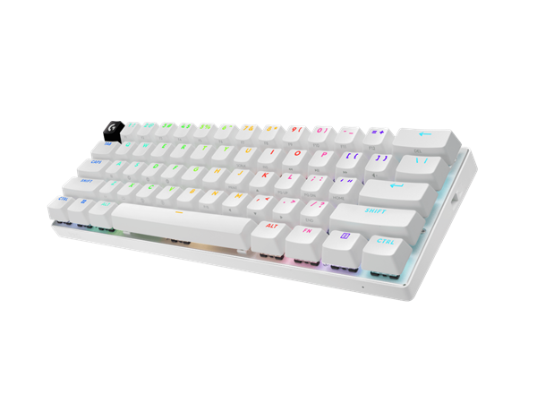 Logitech® G PRO X 60 LIGHTSPEED Wireless Gaming Keyboard (Tactile)-WHITE-US INT"L-2.4GHZ/BT 