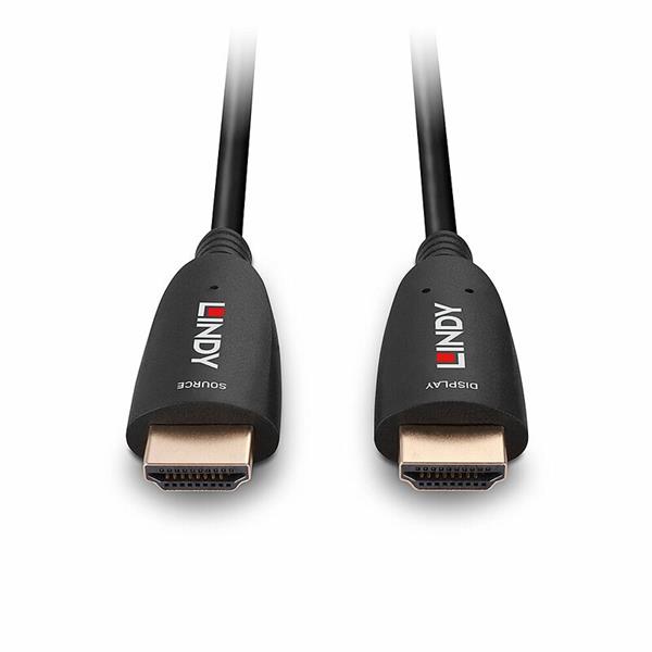 Lindy HDMI M M 10m, Ultra High Speed+Eth, 8K@60Hz, akt.opt., čierny 