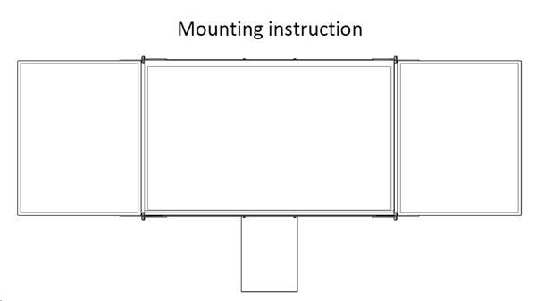 Biela obojstranná keramická tabuľa na Prestigio Solution Multiboard - 1070 x 855 mm v balení set 2ks 