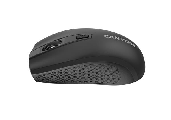 Canyon MW-07, Wireless optická myš USB, 800/1200/1600 dpi, Pixart 3065, 4 tlač, čierna 